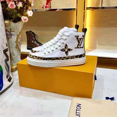 louis vuitton stellar sneaker boot white|louis vuitton white sneakers women.